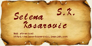 Selena Košarović vizit kartica